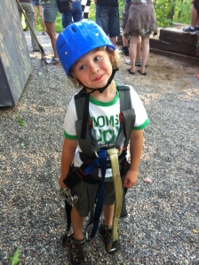 Buddy loved the zip line at camp